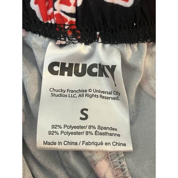 Chucky Pajama Lounge Pants Mens Size Small Black Red - Picture 6 of 10